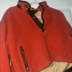 Orange alpaca fur l.a.m coat